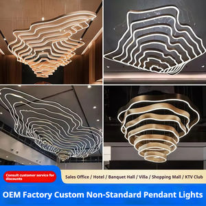 Lustre de style montagne de forme irrégulière pour grand projet de villa, hall d'hôtel, salle de banquet, luminaires, bureau de vente - Product Image 4