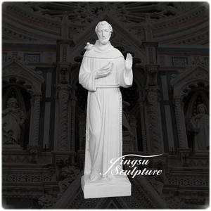Grande fontaine de jardin en pierre statue de saint françois - Product Image 4