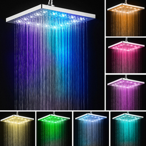 Pommeau de douche mural carré <span class=keywords><strong>LED</strong></span> ABS de 8 pouces, moderne et haut de gamme, avec garantie de 3 ans - Product Image 3