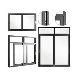 Ventanas plegables modernas Nuevo diseño Vidrio de doble acristalamiento Marco de aleación de aluminio Ventana de vidrio deslizante