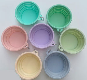 Silikon Katlanabilir Yuvarlak Köpek Mamalıkları Gıda Sınıfı TPE Taşınabilir Katlanabilir Seyahat Köpek Mama Kabı İç/Dış Mekan Kullanımı İçin - Product Image 2