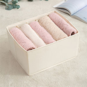 Convenient Foldable Wardrobe <b>Organiser</b> Clothes Drawer Dividers Fabric <b>Underwear</b> Storage Box Practical Storage Solution - Product Image 5