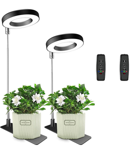 Lampada LED per Coltivazione Indoor Regolabile in Altezza, Luce ad Anello a Spettro Completo con Alimentazione USB e Telecomando, Timer Automatico - Product Image 1