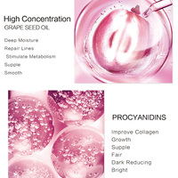 Masque facial à la graine de raisin haute concentration pour soins quotidiens, soin de la peau éclaircissant hydratant en profondeur, marque privée OEM, 5 pièces/boîte