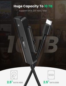 UGREEN Câble adaptateur SATA vers USB C pour <span class=keywords><strong>SSD</strong></span> 2.5 "et connecteur de disque dur 5Gbps supportant SATA III UASP <span class=keywords><strong>Thunderbolt</strong></span> <span class=keywords><strong>3</strong></span> - Product Image 2