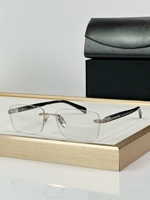 Gafas cuadradas de moda de diseñador para hombre, gafas ópticas de ordenador sin montura a la moda, montura de gafas de lectura sin montura 2025 para mujer