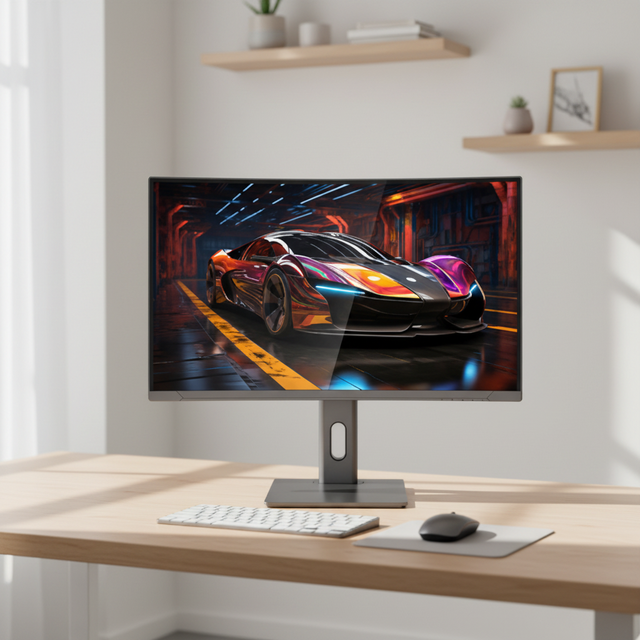 New 27inch 2K 75Hz 165Hz Wide Screen Curved Gaming Monitor Home Office Desktop Pc Computer HDR Display RGB LED Backlight ROHS