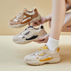 Chaussures de sport pour femmes, nouvelle collection hiver, respirantes, multifonctionnelles, à semelle épaisse, à lacets, légères - Product Image 4