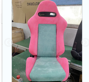 Sedili da Corsa Universali Reclinabili Jiabeir in Pelle Scamosciata Rosa Serie 1098 - Offerta Speciale - Product Image 2