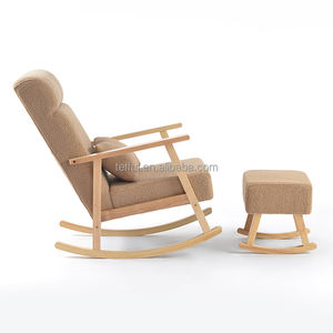 Silla mecedora de madera moderna para bebés, venta al por mayor de fábrica, para la habitación del bebé - Product Image 2