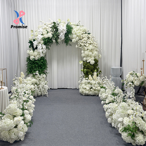 Hot-selling rice cream white and green hanging orchid flower arch backdrop forest-themed decoration for events - Product Image 1