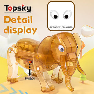 Le plus récent bricolage mécanique éléphant ensemble éducatif STEM jouets Kit pour enfants interactif jeu de société de bureau assembler des jouets en plastique - Product Image 5