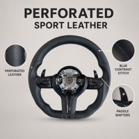 Volant de remplacement en cuir perforé M Sport pour BMW F30, accessoire de modification intérieure automobile, vente en gros