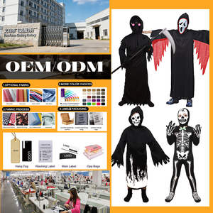 Disfraz <span class=keywords><strong>de</strong></span> Halloween <span class=keywords><strong>de</strong></span> Terror, Máscara <span class=keywords><strong>de</strong></span> Ghostface, Material <span class=keywords><strong>de</strong></span> Poliéster, para Fiestas <span class=keywords><strong>de</strong></span> Adolescentes, Túnica Brillante en la Noche - Product Image 1