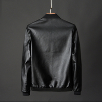 Veste en simili cuir décontractée pour homme, grande taille, fermeture éclair, coupe ajustée, automne-hiver, veste en cuir de moto