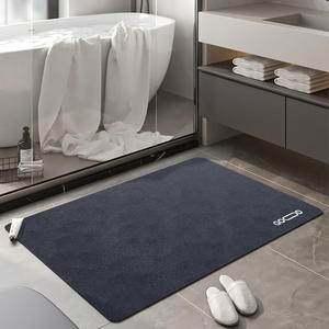 Alfombra de Baño Minimalista de Poliéster, Rectangular, Absorbente y Antideslizante para Baño - Product Image 5