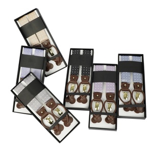 Người đàn ông của lụa Jacquard vải TUXEDO treo với điều chỉnh đàn hồi y-trở lại và nhiệm vụ nặng nề Da Nút Jacquard thiết kế - Product Image 3