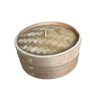 High quality stainless steel bamboo food steamer with fittings