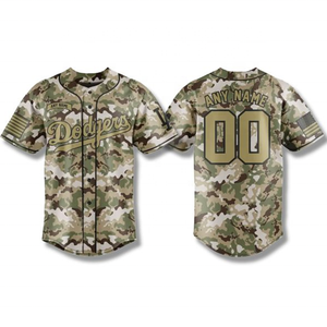 Desain Baru Pola Camo Sublimasi Los Angeles Mesh Fashion Kaos Baseball Pria San Diego Jersey Baseball Pria - Product Image 2