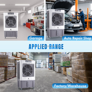 Ventilateur rafraîchisseur d'air industriel portable 8000 cmh pour extérieur, grand refroidisseur d'eau évaporatif mobile avec ventilateurs de refroidissement à alimentation CA - Product Image 4