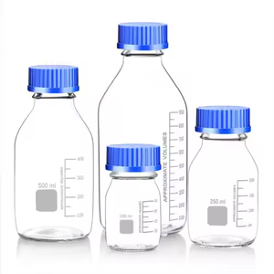 GL45 borosilikat bening <span class=keywords><strong>3.3</strong></span> laboratorium reagen botol gelas dengan tutup sekrup biru dan penyegelan untuk penggunaan di Lab - Product Image 2