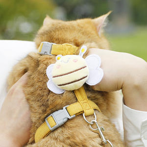 Laisse de chat réglable à la mode Offre Spéciale avec sangle de poitrine anti-rupture en polyester doux petite laisse d'abeille pour animaux de compagnie pour la marche en plein air - Product Image 2