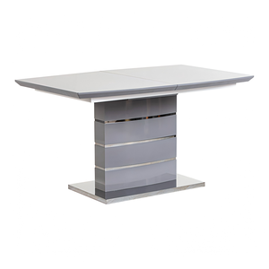 Tavolo da Pranzo Allungabile Rettangolare Moderno di Lusso <span class=keywords><strong>con</strong></span> Base Scanalata Creativa in MDF Verniciato per Sala da Pranzo - Product Image 5
