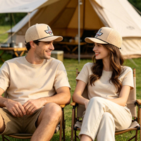 Gorra de Golf de 5 Paneles, Resistente, con Perforaciones Láser, Impermeable, Transpirable, con Logotipo Personalizado, Gorras de Béisbol y Fútbol, Venta al Por Mayor OEM