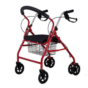 4/6-Wheel Lightweight Steel Rollator Foldable Shopping Cart <strong>Mobility</strong> Walker <strong>Trolley</strong> - Product Image 5