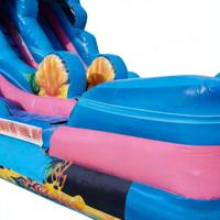 Toboggan aquatique gonflable à trois voies sur le thème de l'océan DST, en PVC, pour enfants, aventure sous-marine, respectueux de l'environnement, qualité commerciale