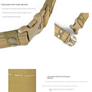 เข็มขัดยุทธวิธีผ้าไนลอนสำหรับ600D ทุกเพศอุปกรณ์รักษาความปลอดภัยแบบปรับได้สวมใส่สบายผ้าแคนวาสรูปทหารออกซ์ฟอร์ด - Product Image 2