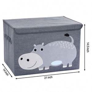 Custom Kid <b>Toy</b> Chest with Lid Box Foldable Baby <b>Toy</b> Box Large Storage Bin Organizer Basket <b>Trunk</b> for Toddler Baby Nursery Room - Product Image 4