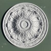 Plaque décorative de plafond blanc polyuréthane OEM ODM de luxe grand plafond médaillon de moulage décoratif avec 3D