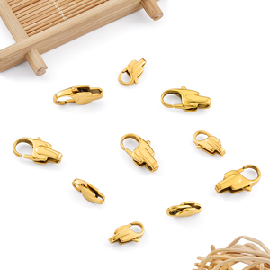 Yüksek Kalite 18 Ayar Altın Kaplama Paslanmaz Çelik Istakoz Toka Takı Toptan Satış Hızlı Çıkarma Bağlantı Elemanı Bilezik Kolye Yapımı İçin - Product Image 5
