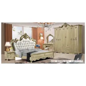 Letto King Size di lusso francese reale europeo mobili fatti a mano in legno intagliato letti in legno massiccio set di camere da letto