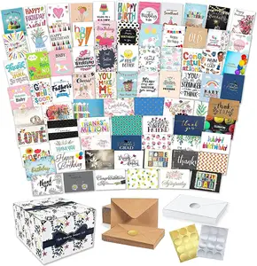 Большие универсальные уникальные поздравительные открытки с наклейками и конвертами с индивидуальным принтом