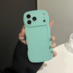 เคสโทรศัพท์ TPU นิ่มกรอบคลื่นสีล้วนสำหรับ iPhone 17 16 15 14 13 12 11 PRO MAX กันกระแทกกันลื่นฝาหลัง - Product Image 5