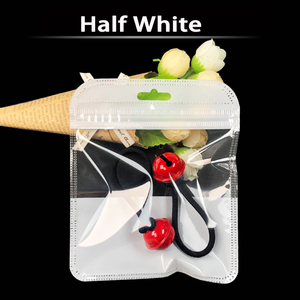 New Zip khóa túi đầy đủ rõ ràng trắng dây kéo Pouch nửa trắng túi nhựa đồ lót bao bì túi nhựa - Product Image 4