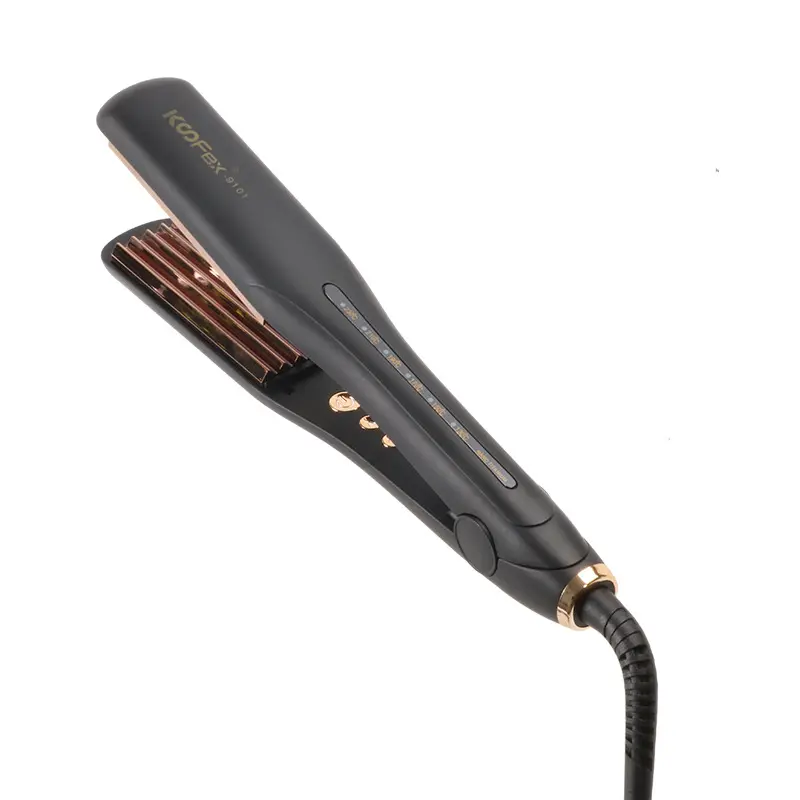 Plane And Wave 2 In 1 Hot Iron PTC Fast Heating Five Gear Temperature-Regulating Hair Straightener