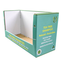Display Lantai Kardus OEM dengan Tanda Atas Kustom, Stand Display Kertas Lipat Ramah Lingkungan untuk Merchandising Ritel Biskuit dan Snack