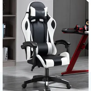משרד הזול גיימר משחקים מרוצים כיסא עם אופציונלי הדום עיסוי RGB אור רצועת ופונקציית ה-bluetooth