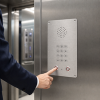 Panneau d'interphone encastré en acier inoxydable avec clavier, appel d'urgence mains libres pour métro, aéroport, banque, école