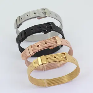 6mm 8mm 10mm Men Women Stainless Steel Gold Plated Adjustable Milanese Strap Belt Watch Mesh Belt Bracelet Jewelry Wholesale