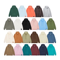HIC hoodie pria ukuran besar, Hoodie musim gugur dan musim dingin 350GSM dapat disesuaikan warna Solid kosong kasual