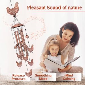 Hen Wind Chimes Outdoor Giraffe Gifts for Women/Men/Mom/Wife/Grandma Birthday Gifts Memorial Gift Metal <b>WindChime</b> - Product Image 6