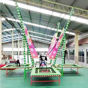 Mới thu hút ngoài trời rực rỡ ánh sáng nhảy <span class=keywords><strong>Bungee</strong></span> <span class=keywords><strong>Trampoline</strong></span> đi xe làm bằng vật liệu PP bền - Product Image 4