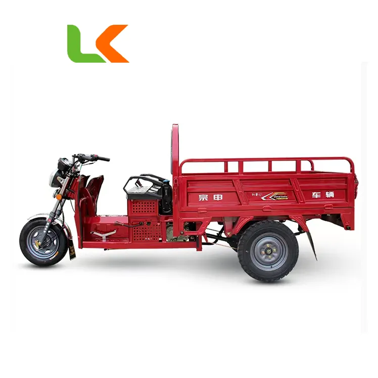 Triciclo de carga motorizado de tres ruedas alimentado por gas de cuerpo abierto africano de 150cc, triciclo de refrigeración por aire
