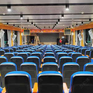 เก้าอี้โรงละครมานวาเอ็กซ์โป รุ่น HB523 สีบลูบีช พร้อมที่วางแขน สำหรับหอประชุมและห้องประชุม - Product Image 4