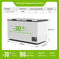 Congélateur Horizontal Commercial Blanc de 480L – Haute Qualité – Température Réglable Jusqu'à -30 Degrés pour Stockage Alimentaire