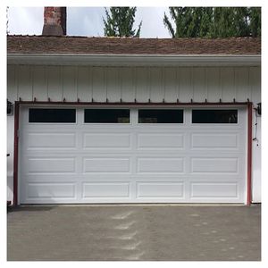 Porte de <span class=keywords><strong>garage</strong></span> sectionnelle commerciale avec finition blanche et grandes fenêtres panoramiques pour les devantures de magasins de détail et les ateliers automobiles - Product Image 3